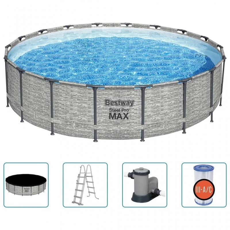 Bestway Piscina Power Steel 549x122 Cm 2 Bestway Piscina Power Steel 549x122 Cm - immagine 2