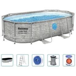 Bestway Set Piscina Power Steel 427x250x100 Cm -Garden Home bestway set piscina power steel 427x250x100 cm 2
