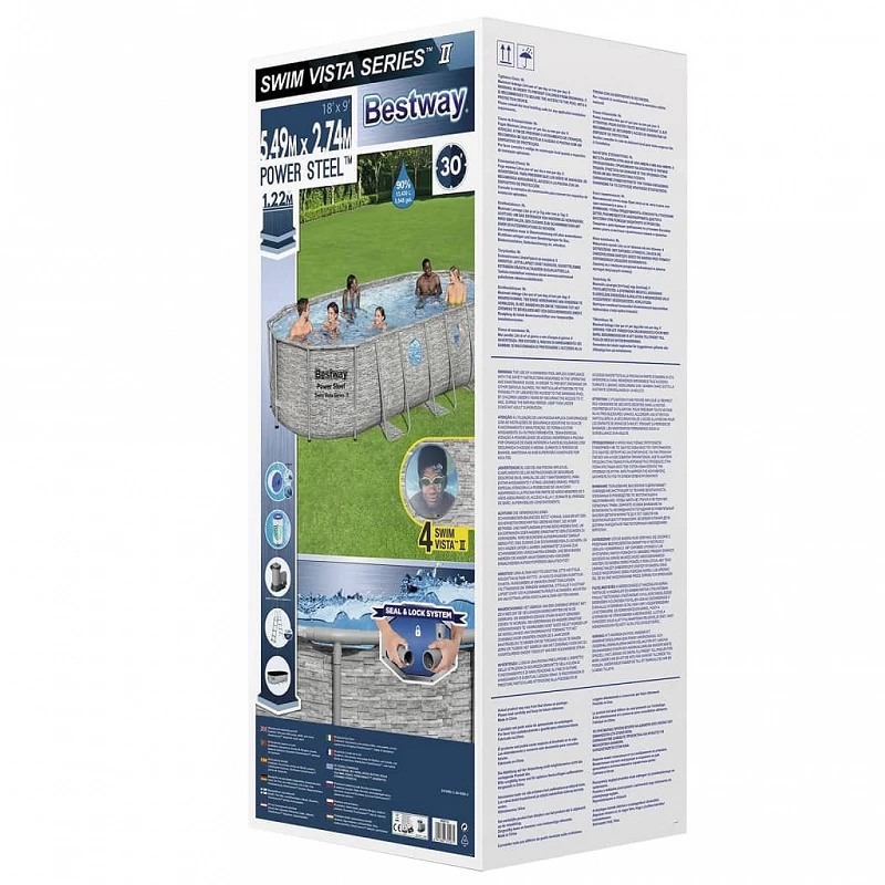 Bestway Set Piscina Power Steel Swim Serie Vista 549x274x122 Cm 3 Bestway Set Piscina Power Steel Swim Serie Vista 549x274x122 Cm - immagine 3