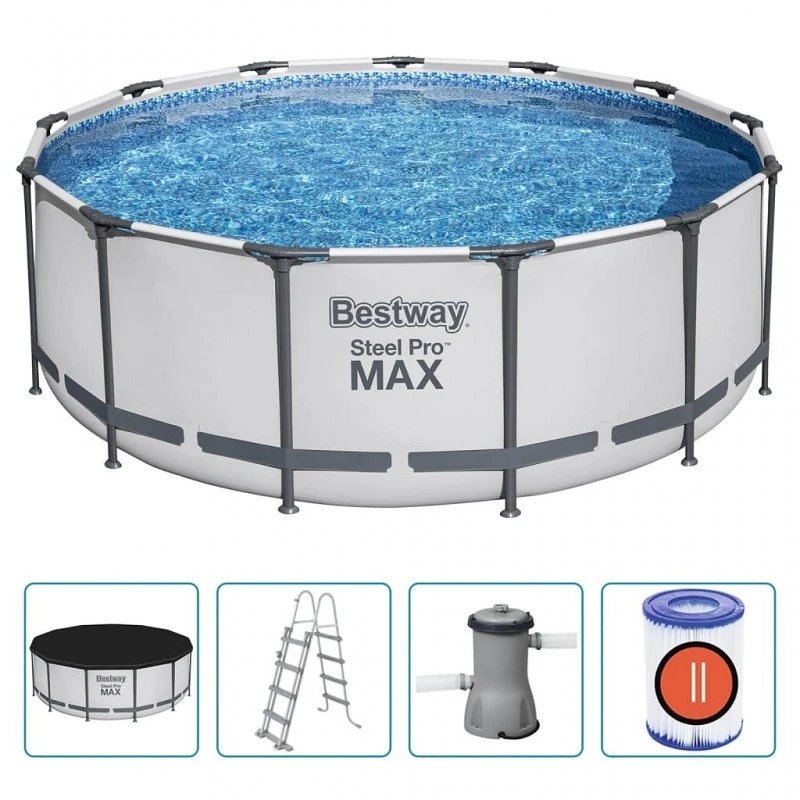 Bestway Steel Pro MAX Set Piscina Rotonda 396x122 Cm 2 Bestway Steel Pro MAX Set Piscina Rotonda 396x122 Cm - immagine 2