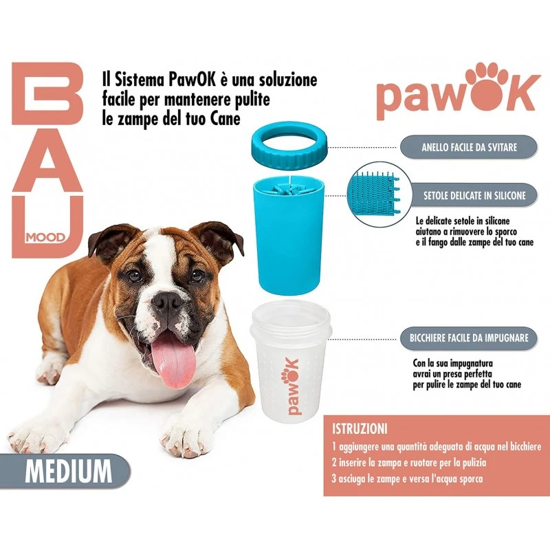 Biomood Pawok Pulisci Zampe Cani Medio/Grandi 2 Biomood Pawok Pulisci Zampe Cani Medio/Grandi - immagine 2