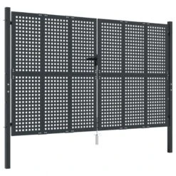 Cancello Giardino Antracite 300x225 Cm In Acciaio -Garden Home cancello giardino antracite 300x225 cm in acciaio 1