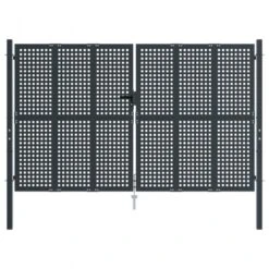 Cancello Giardino Antracite 300x225 Cm In Acciaio -Garden Home cancello giardino antracite 300x225 cm in acciaio 2