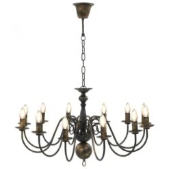 Candelabro Stile Anticato Nero 12 Lampadine E14 9 Candelabro Stile Anticato Nero 12 Lampadine E14 -Garden Home candelabro stile anticato nero 12 lampadine e14 2