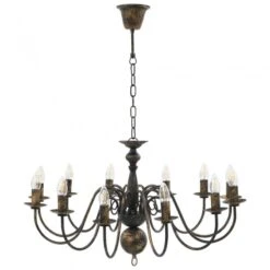 Candelabro Stile Anticato Nero 12 Lampadine E14 10 Candelabro Stile Anticato Nero 12 Lampadine E14 -Garden Home candelabro stile anticato nero 12 lampadine e14 3