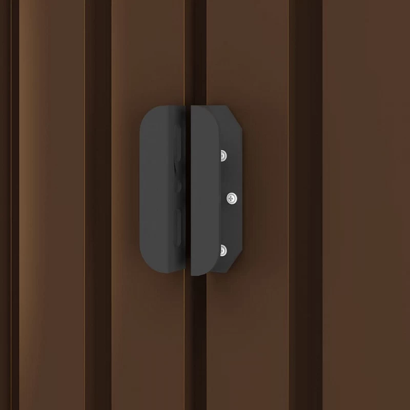 Capanno Attrezzi Da Giardino Marrone 194x121x181 Cm In Acciaio 7 Capanno Attrezzi Da Giardino Marrone 194x121x181 Cm In Acciaio - immagine 7