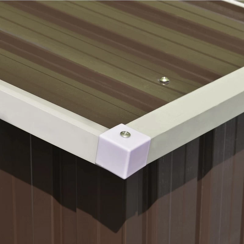 Capanno Da Giardino 257x298x178 Cm In Metallo Marrone 8 Capanno Da Giardino 257x298x178 Cm In Metallo Marrone - immagine 8