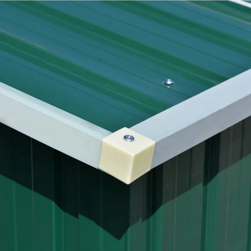 Capanno Da Giardino 257x489x181 Cm In Metallo Verde 8 Capanno Da Giardino 257x489x181 Cm In Metallo Verde - immagine 8