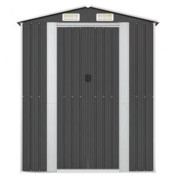 Capanno Da Giardino Antracite 192x108x223 Cm In Acciaio Zincato 10 Capanno Da Giardino Antracite 192x108x223 Cm In Acciaio Zincato -Garden Home capanno da giardino antracite 192x108x223 cm in acciaio zincato 2