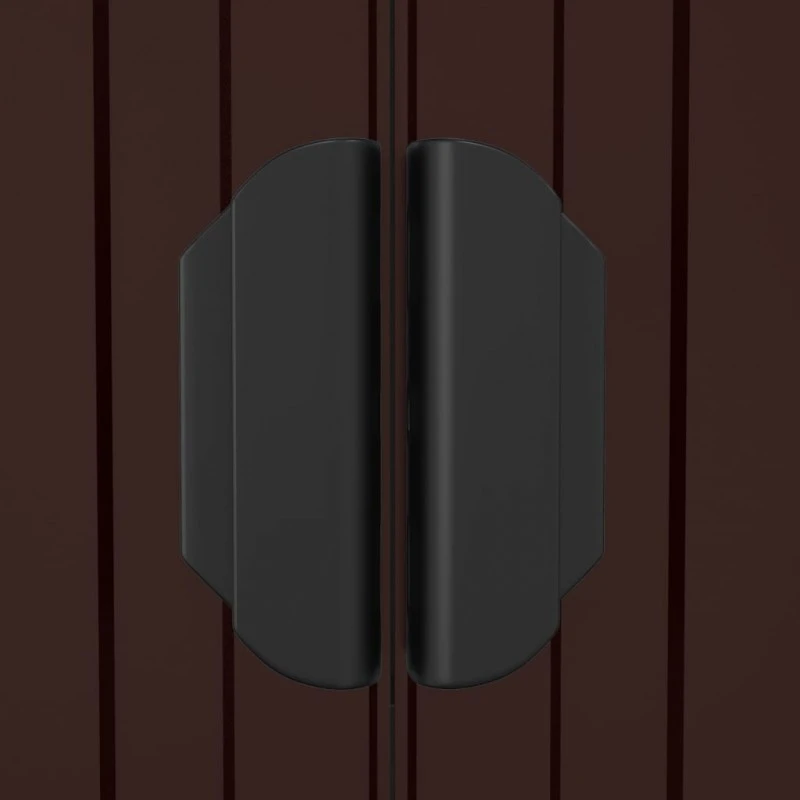 Capanno Da Giardino Marrone Scuro 192x108x223cm Acciaio Zincato 7 Capanno Da Giardino Marrone Scuro 192x108x223cm Acciaio Zincato - immagine 7