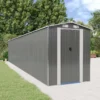 Capanno Giardino Grigio Chiaro 192x1021x223 Cm Acciaio Zincato 16 Capanno Giardino Grigio Chiaro 192x1021x223 Cm Acciaio Zincato -Garden Home capanno giardino grigio chiaro 192x1021x223 cm acciaio zincato