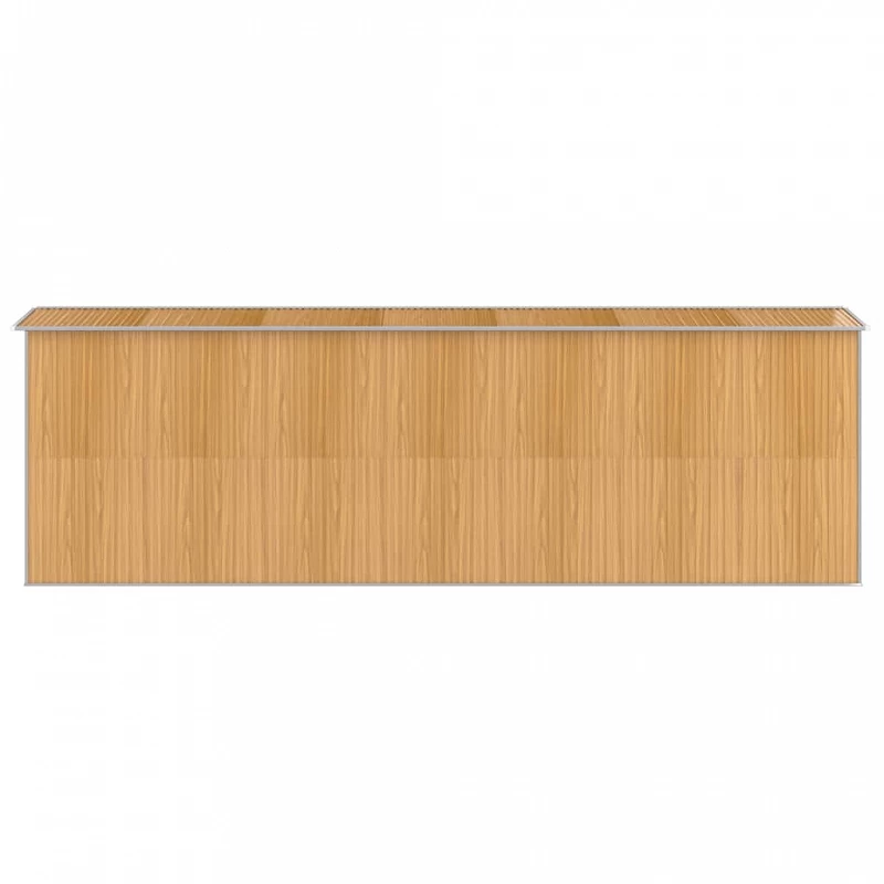 Capanno Giardino Marrone Chiaro 192x606x223 Cm Acciaio Zincato 5 Capanno Giardino Marrone Chiaro 192x606x223 Cm Acciaio Zincato - immagine 5
