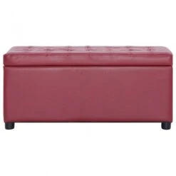 Cassapanca 87,5 Cm Rosso Vino In Similpelle -Garden Home cassapanca 875 cm rosso vino in similpelle 1