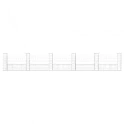 Cesto Gabbione A U Con 6 Pali In Ferro 620x20x100 Cm 8 Cesto Gabbione A U Con 6 Pali In Ferro 620x20x100 Cm -Garden Home cesto gabbione a u con 6 pali in ferro 620x20x100 cm 2