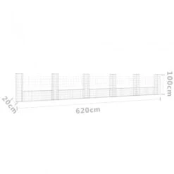 Cesto Gabbione A U Con 6 Pali In Ferro 620x20x100 Cm 11 Cesto Gabbione A U Con 6 Pali In Ferro 620x20x100 Cm -Garden Home cesto gabbione a u con 6 pali in ferro 620x20x100 cm 5