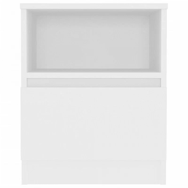 Comodini 2 Pz Bianchi 40x40x50 Cm In Legno Multistrato 4 Comodini 2 Pz Bianchi 40x40x50 Cm In Legno Multistrato - immagine 4