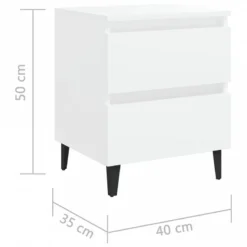 Comodini 2 Pz Bianco Lucido 40x35x50 Cm In Legno Multistrato 15 Comodini 2 Pz Bianco Lucido 40x35x50 Cm In Legno Multistrato -Garden Home comodini 2 pz bianco lucido 40x35x50 cm in legno multistrato 7