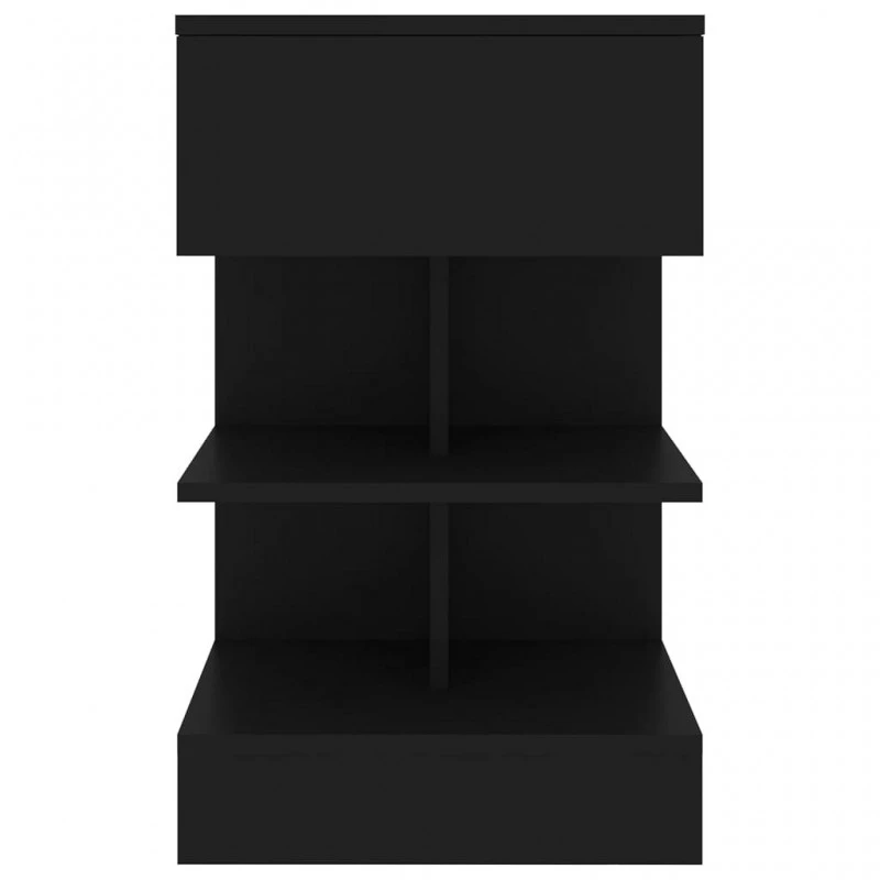 Comodini 2 Pz Neri 40x35x65 Cm 6 Comodini 2 Pz Neri 40x35x65 Cm - immagine 6