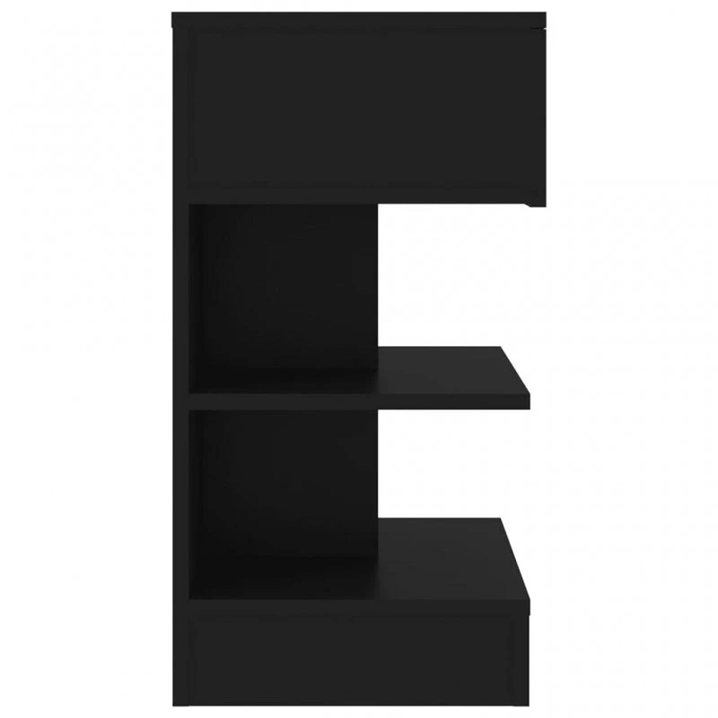 Comodini 2 Pz Neri 40x35x65 Cm 7 Comodini 2 Pz Neri 40x35x65 Cm - immagine 7