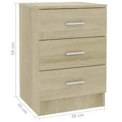 Comodini 2 Pz Rovere Sonoma 38x35x56 Cm In Truciolato -Garden Home comodini 2 pz rovere sonoma 38x35x56 cm in truciolato 6