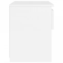 Comodino Bianco 40x30x39 Cm In Legno Ingegnerizzato -Garden Home comodino bianco 40x30x39 cm in legno ingegnerizzato 4
