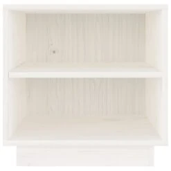 Comodino Bianco 40x34x40 Cm In Legno Massello Di Pino -Garden Home comodino bianco 40x34x40 cm in legno massello di pino 4