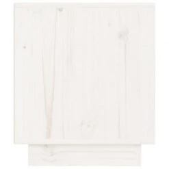 Comodino Bianco 40x34x40 Cm In Legno Massello Di Pino -Garden Home comodino bianco 40x34x40 cm in legno massello di pino 5