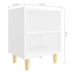 Comodino Con Gambe In Legno Massello Bianco 40x30x50 Cm 11 Comodino Con Gambe In Legno Massello Bianco 40x30x50 Cm -Garden Home comodino con gambe in legno massello bianco 40x30x50 cm 5