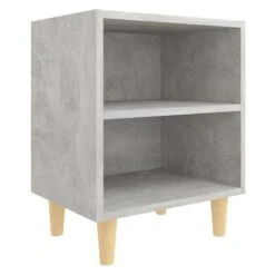 Comodino Con Gambe In Legno Massello Grigio Cemento 40x30x50 Cm 7 Comodino Con Gambe In Legno Massello Grigio Cemento 40x30x50 Cm -Garden Home comodino con gambe in legno massello grigio cemento 40x30x50 cm 1