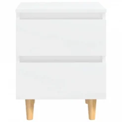 Comodino Gambe In Pino Massello 2 Pz Bianco Laccato 40x35x50 Cm -Garden Home comodino gambe in pino massello 2 pz bianco laccato 40x35x50 cm 3