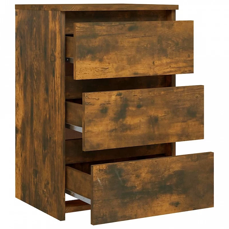 Comodino Rovere Fumo 40x35x62,5 Cm In Legno Multistrato 5 Comodino Rovere Fumo 40x35x62,5 Cm In Legno Multistrato - immagine 5