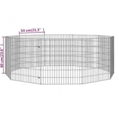Conigliera Con 10 Pannelli 54x60 Cm Ferro Zincato -Garden Home conigliera con 10 pannelli 54x60 cm ferro zincato 7