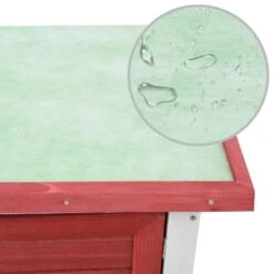 Conigliera Per Esterni Con 1 Porta Rosso In Legno -Garden Home conigliera per esterni con 1 porta rosso in legno 5