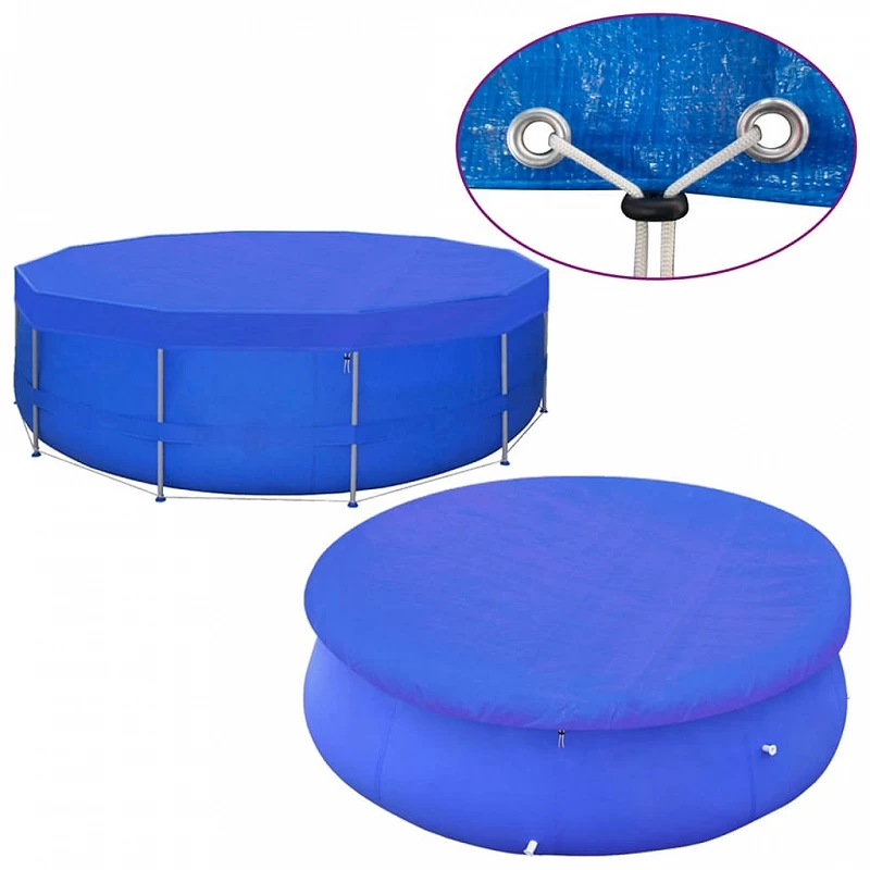 Coperture Per Piscina 2 Pz In PE Rotonde 460 Cm 90 G/m² 4 Coperture Per Piscina 2 Pz In PE Rotonde 460 Cm 90 G/m² - immagine 4