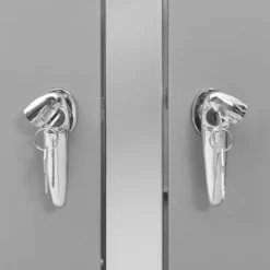 Copri Bidoni Pattume Quadruplo 276,5x77,5x115,5cm Acciaio Inox -Garden Home copri bidoni pattume quadruplo 2765x775x1155cm acciaio inox 7