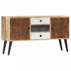 Credenza 118x30x62 Cm In Legno Massello Di Mango