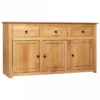 Credenza 135x40x80 Cm In Legno Massello Di Pino Panama Range -Garden Home credenza 135x40x80 cm in legno massello di pino panama range