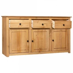 Credenza 135x40x80 Cm In Legno Massello Di Pino Panama Range 12 Credenza 135x40x80 Cm In Legno Massello Di Pino Panama Range -Garden Home credenza 135x40x80 cm in legno massello di pino panama range 2