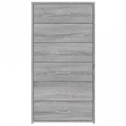 Credenza 6 Cassetti Grigio Sonoma 50x34x96 Cm Legno Multistrato 12 Credenza 6 Cassetti Grigio Sonoma 50x34x96 Cm Legno Multistrato -Garden Home credenza 6 cassetti grigio sonoma 50x34x96 cm legno multistrato 4