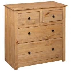 Credenza 80x40x83 Cm In Legno Massello Di Pino Panama Range -Garden Home credenza 80x40x83 cm in legno massello di pino panama range 3