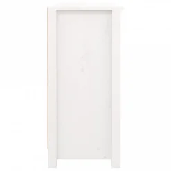 Credenza Bianca 100x35x74,5 Cm In Legno Massello Di Pino -Garden Home credenza bianca 100x35x745 cm in legno massello di pino 6