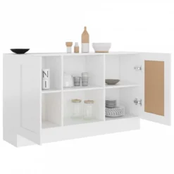 Credenza Bianca 120x30,5x70 Cm In Legno Multistrato 11 Credenza Bianca 120x30,5x70 Cm In Legno Multistrato -Garden Home credenza bianca 120x305x70 cm in legno multistrato 3
