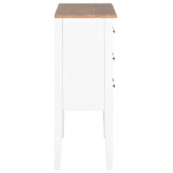 Credenza Bianca 54x30x80 Cm In Legno Massello -Garden Home credenza bianca 54x30x80 cm in legno massello 4