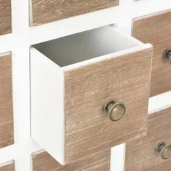 Credenza Bianca 54x30x80 Cm In Legno Massello -Garden Home credenza bianca 54x30x80 cm in legno massello 6