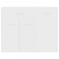 Credenza Bianca 88x30x70 Cm In Legno Multistrato -Garden Home credenza bianca 88x30x70 cm in legno multistrato 4