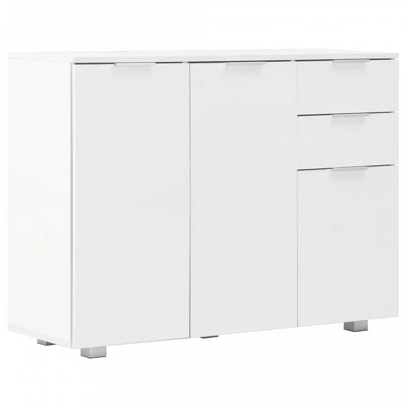 Credenza Bianco Lucido 107x35x80,5 Cm 2 Credenza Bianco Lucido 107x35x80,5 Cm - immagine 2