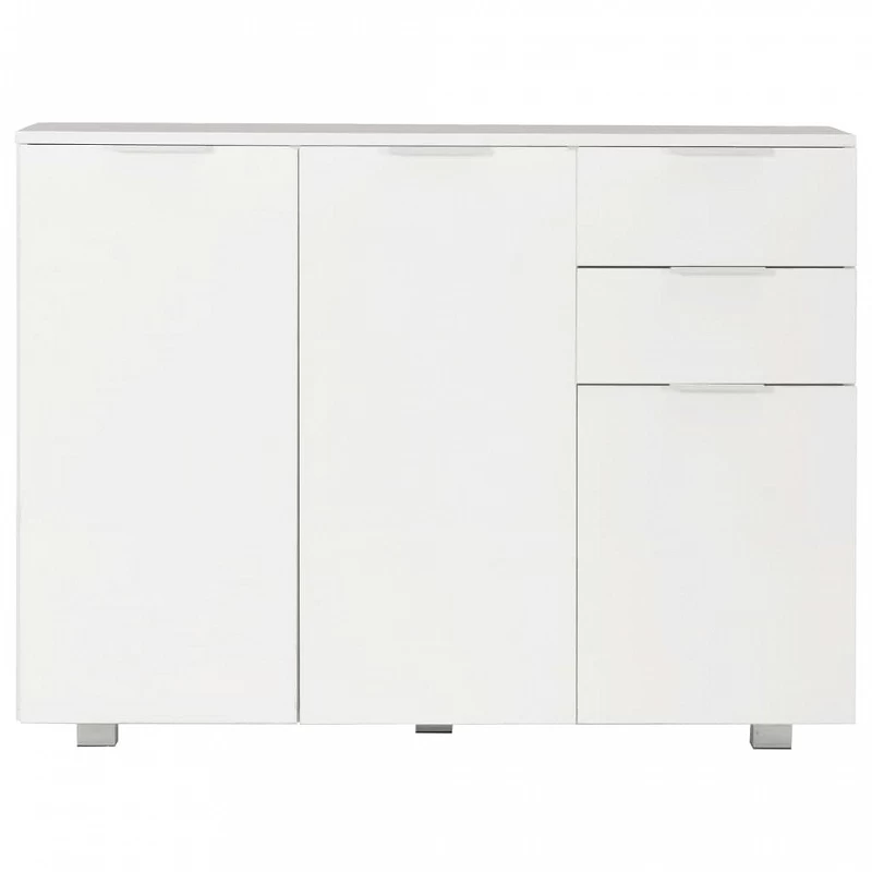 Credenza Bianco Lucido 107x35x80,5 Cm 3 Credenza Bianco Lucido 107x35x80,5 Cm - immagine 3