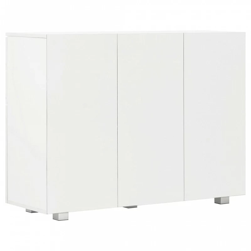 Credenza Bianco Lucido 107x35x80,5 Cm 5 Credenza Bianco Lucido 107x35x80,5 Cm - immagine 5