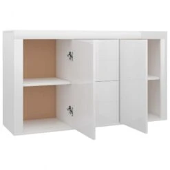 Credenza Bianco Lucido 120x36x69 Cm In Truciolato 12 Credenza Bianco Lucido 120x36x69 Cm In Truciolato -Garden Home credenza bianco lucido 120x36x69 cm in truciolato 4