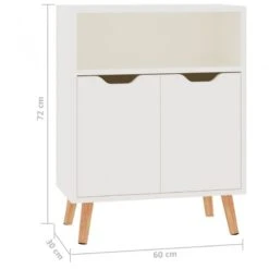 Credenza Bianco Lucido 60x30x72 Cm In Truciolato -Garden Home credenza bianco lucido 60x30x72 cm in truciolato 7